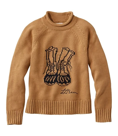 Women's Signature Original Cotton Sweater, Rollneck Novelty