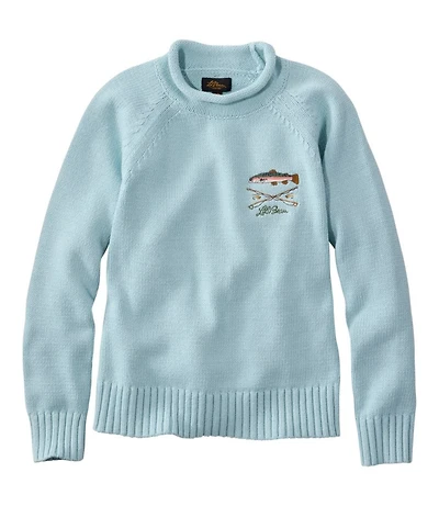 Women's Signature Original Cotton Sweater, Rollneck Novelty