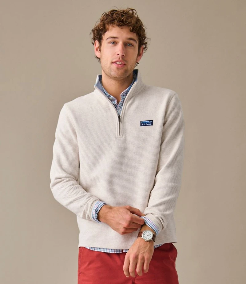Men's Lakewashed Double-Knit Quarter-Zip Pullover