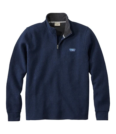 Men's Lakewashed Double-Knit Quarter-Zip Pullover