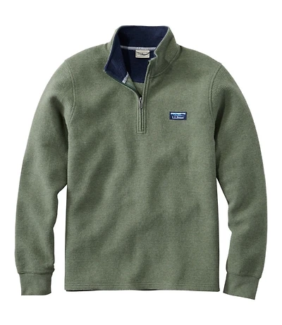 Men's Lakewashed Double-Knit Quarter-Zip Pullover