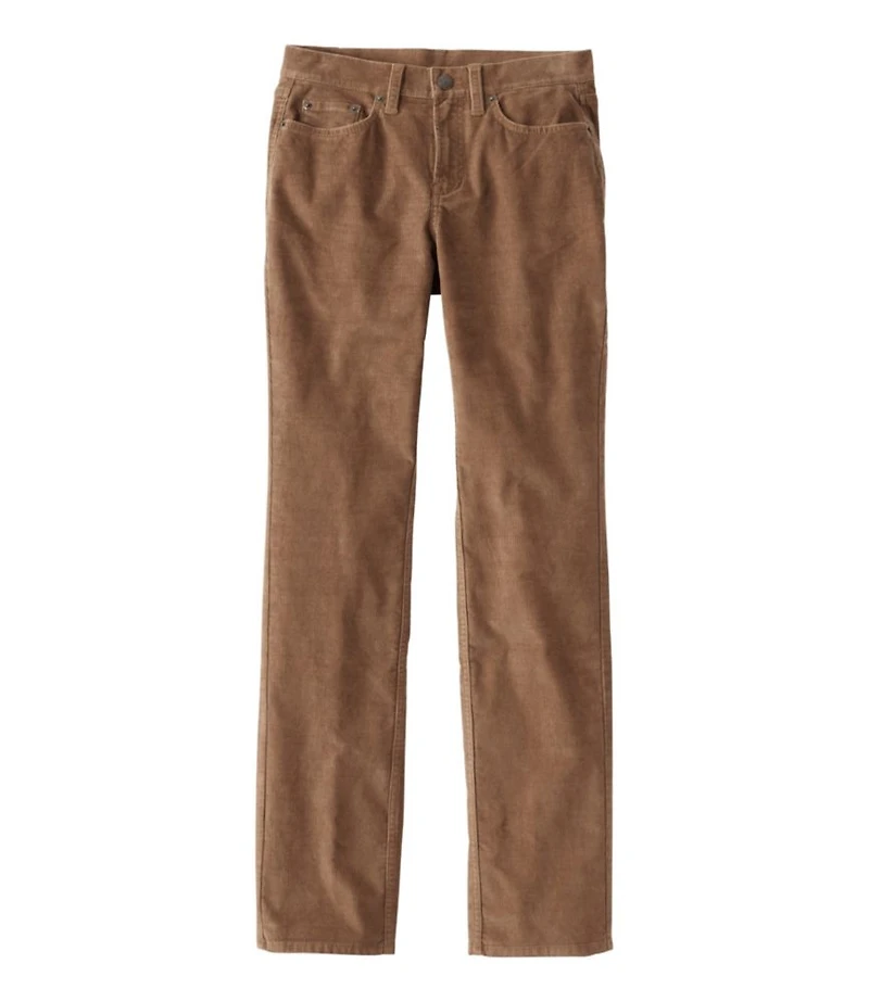 Women's BeanFlex Five-Pocket Corduroy Pants, Mid-Rise Straight-Leg