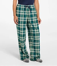 L.L.Bean Flannel Sleep Pants, Plaid Fleece-Lined