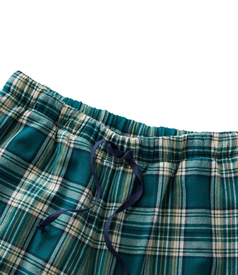 L.L.Bean Flannel Sleep Pants, Plaid Fleece-Lined
