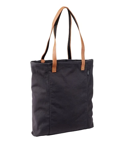 Leather-Handle Essential Tote Bag