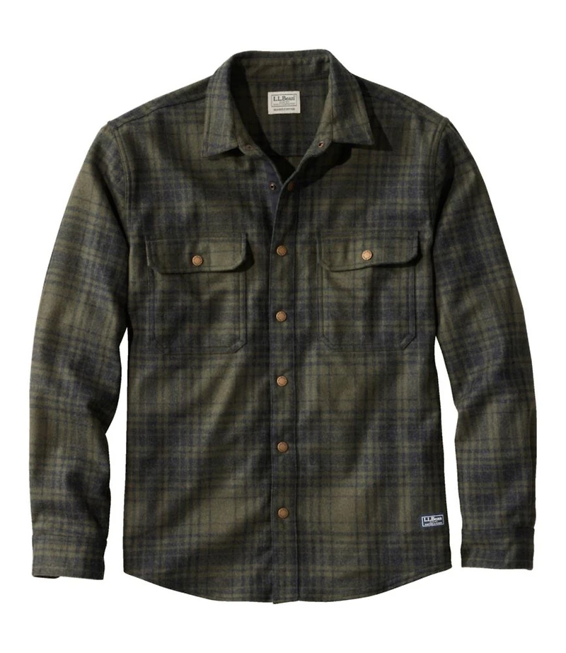 Men's Maine Guide Lightweight Wool Field Shirt, Plaid