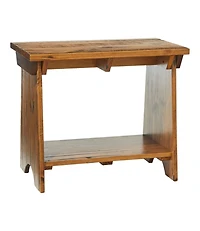 Rustic Wooden Mudroom Bench, Small