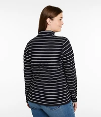 Women's Soft Stretch Supima-Blend Tee, Turtleneck Stripe