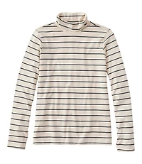 Women's Soft Stretch Supima-Blend Tee, Turtleneck Stripe