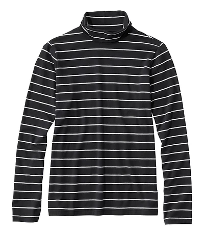 Women's Soft Stretch Supima-Blend Tee, Turtleneck Stripe