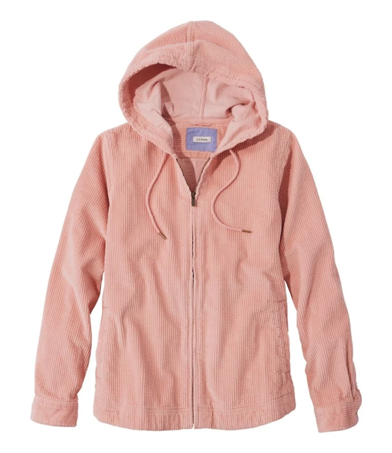 Women's Comfort Corduroy Relaxed Shirt, Zip Hoodie