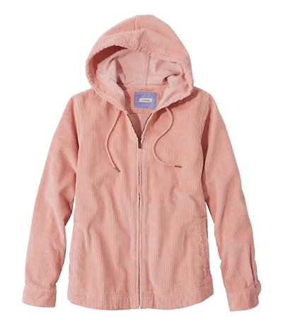 Women's Comfort Corduroy Relaxed Shirt, Zip Hoodie