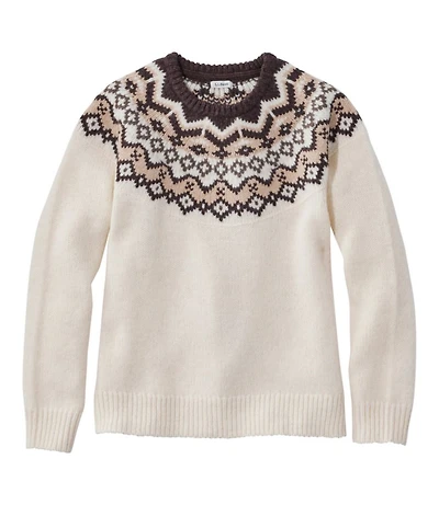 Women's Bean's Classic Ragg Wool Sweater, Crewneck Fair Isle