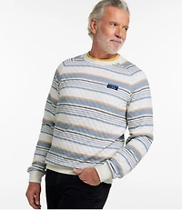Men's Quilted Sweatshirt, Crewneck, Stripe