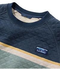 Men's Quilted Sweatshirt, Crewneck, Stripe