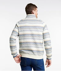 Men's Quilted Sweatshirt, Mockneck, Stripe