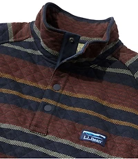 Men's Quilted Sweatshirt, Mockneck, Stripe