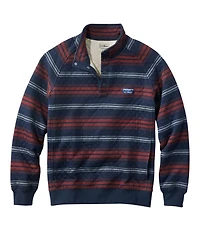 Men's Quilted Sweatshirt, Mockneck, Stripe