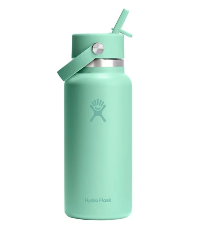Hydro Flask Wide Mouth Water Bottle with Flex Straw Cap, 32 oz.