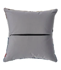 Indoor/Outdoor Hooked Pillow, Dogs Skiing