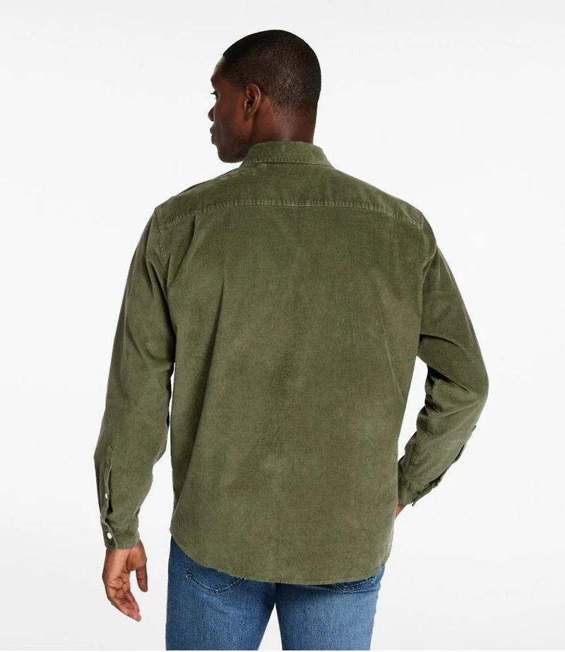 Men's Comfort Stretch® Corduroy Shirt, Long-Sleeve, Traditional Untucked Fit