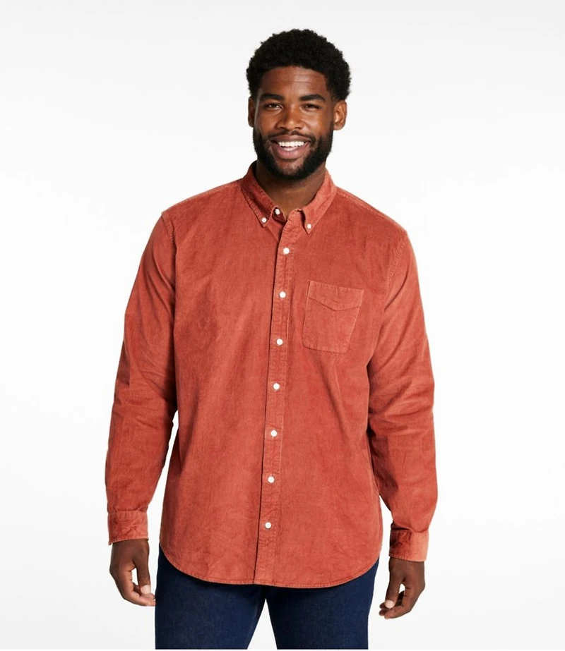 Men's Comfort Stretch® Corduroy Shirt, Long-Sleeve, Traditional Untucked Fit