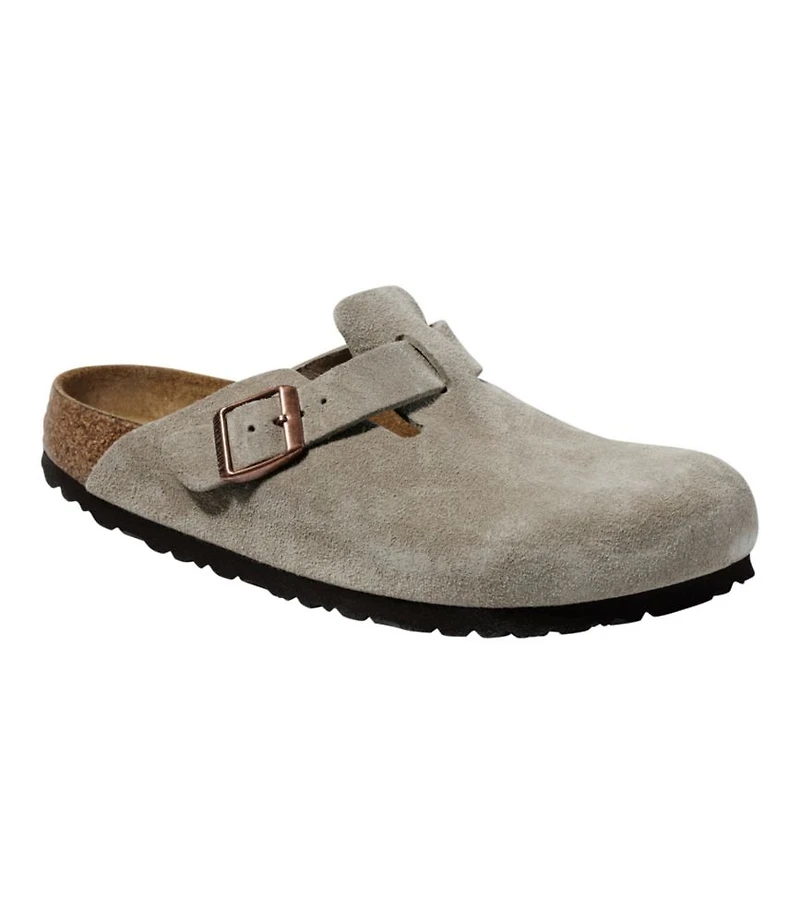 Women's Birkenstock Boston Clogs, Suede Soft Footbed