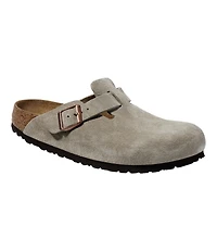 Women's Birkenstock Boston Clogs, Suede Soft Footbed