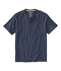 Men's Comfort Stretch Pima Tee Shirt, Short-Sleeve Henley