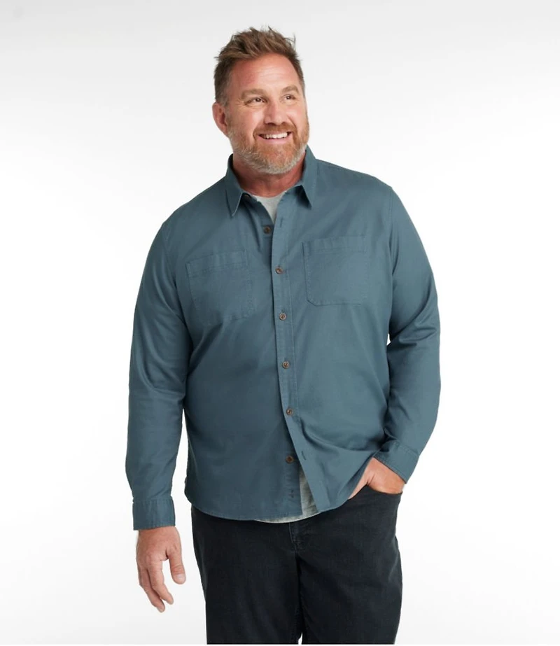 Men's BeanFlex® Twill Shirt, Slightly Fitted Untucked Fit, Long-Sleeve