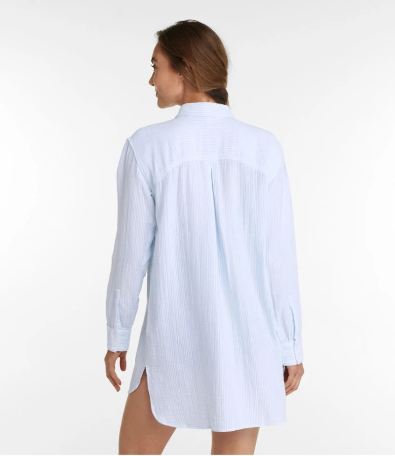 Women's Cloud Gauze Cover-Up Shirt, Stripe