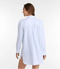 Women's Cloud Gauze Cover-Up Shirt, Stripe