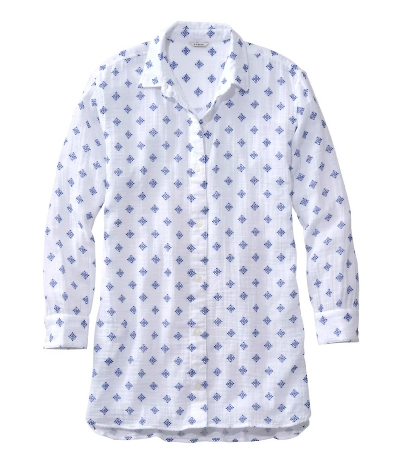 Women's Cloud Gauze Cover-Up Shirt, Stripe