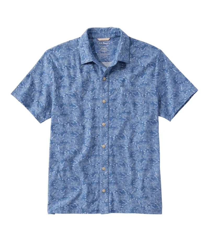Men's Lakewashed Performance Shirts, Button-Front Shirt, Short-Sleeve, Print