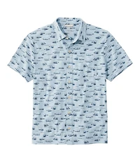 Men's Lakewashed Performance Shirts, Button-Front Shirt, Short-Sleeve, Print