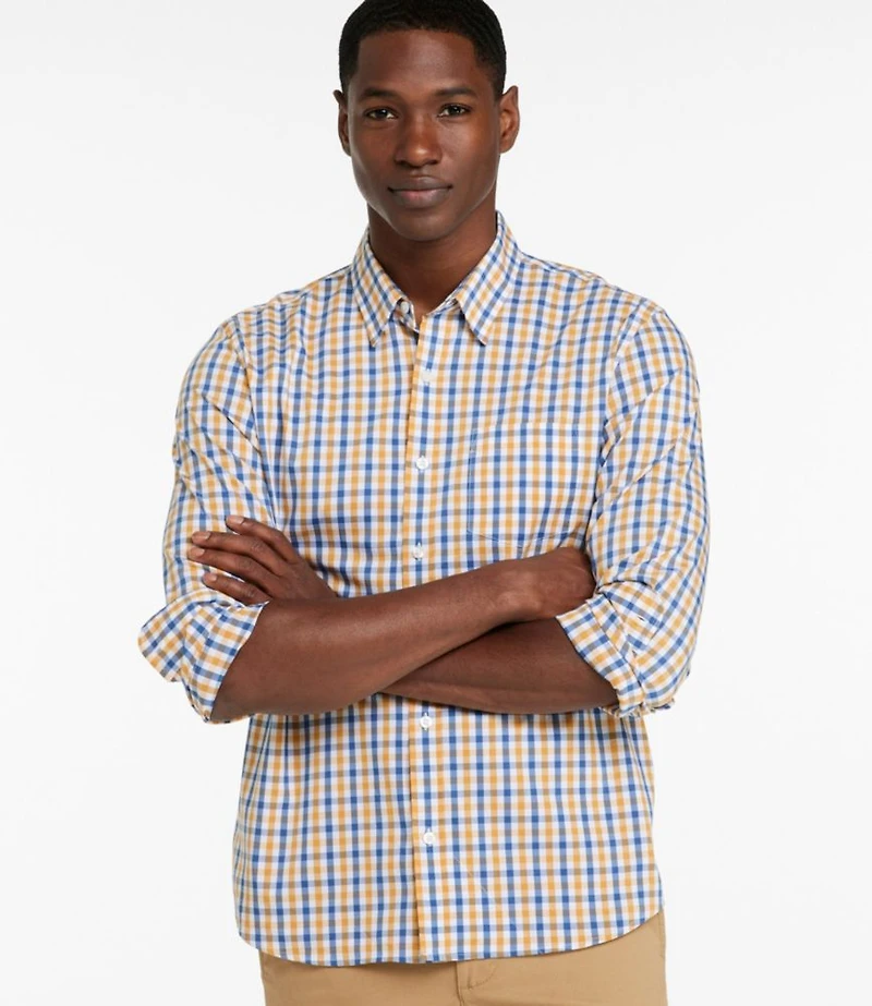 Men's Comfort Stretch Performance® Shirt, Long-Sleeve, Slightly Fitted Untucked Fit