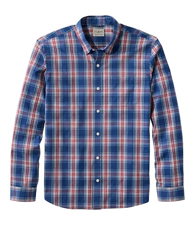 Men's Comfort Stretch Performance® Shirt, Long-Sleeve, Slightly Fitted Untucked Fit, Plaid
