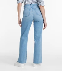 Women's L.L.Bean Everyday Stretch Jeans, High-Rise Relaxed Wide-Leg