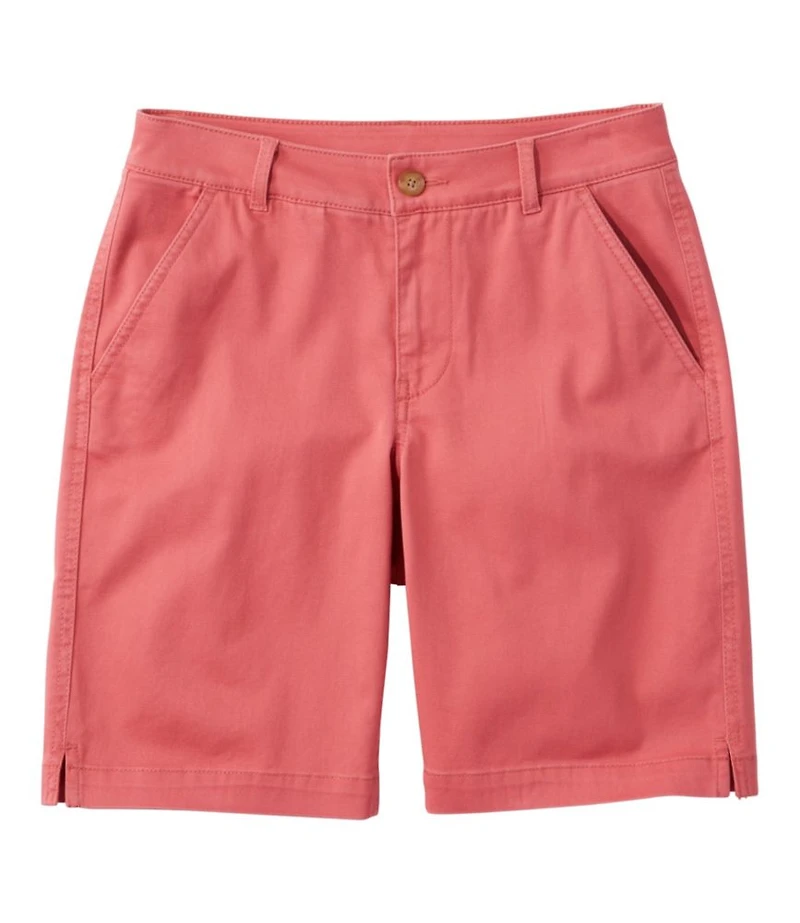Women's Comfort Stretch Shorts, Chino Bermudas 9"