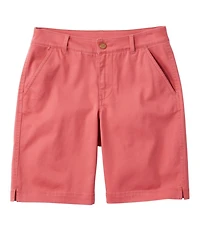 Women's Comfort Stretch Shorts, Chino Bermudas 9"
