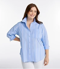 Women's Essential Cotton Poplin Shirt, Long-Sleeve