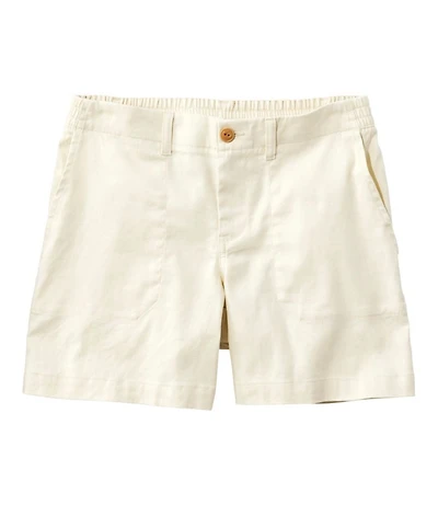 Women's Comfort Stretch Cotton/Linen Shorts, High-Rise 7"