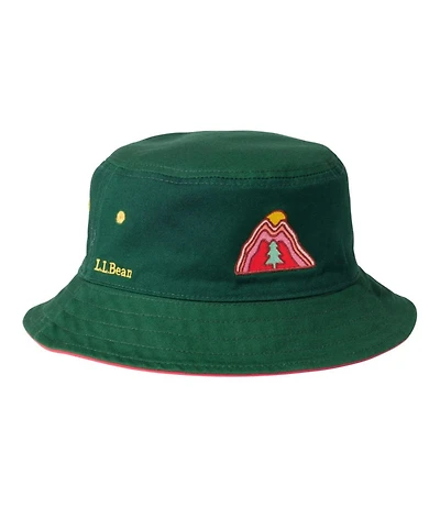 Kids' Bean's Reversible Cotton Bucket Hat