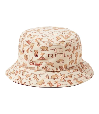 Kids' Bean's Reversible Cotton Bucket Hat