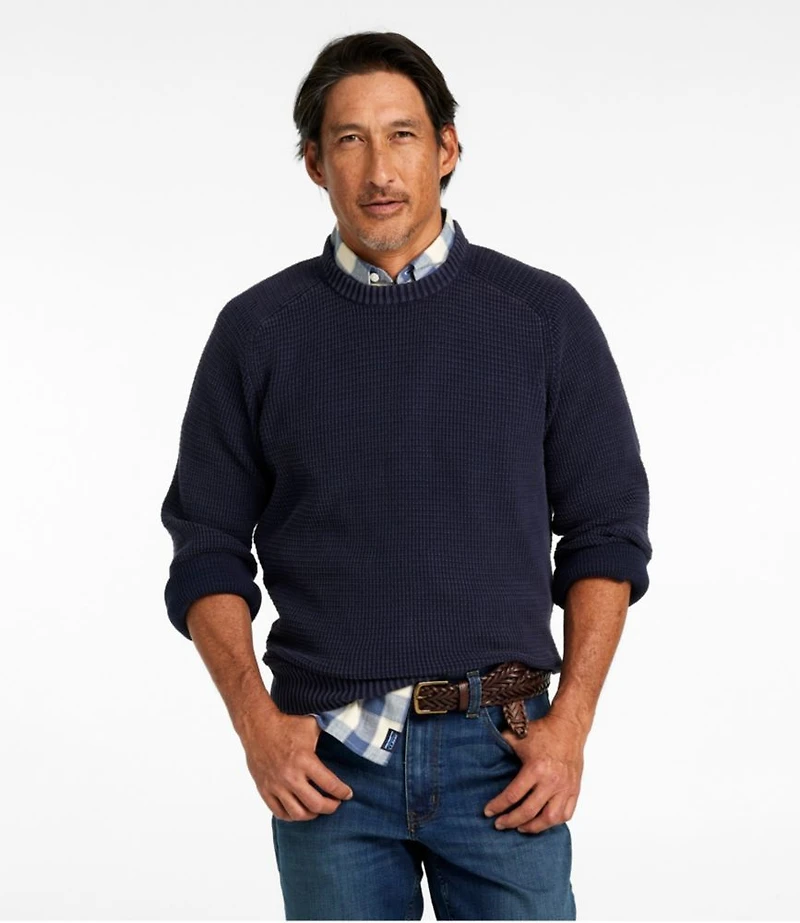 Men's Sunwashed Textured Cotton Sweater