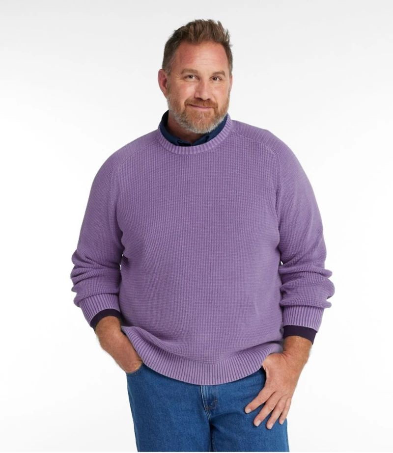 Men's Sunwashed Textured Cotton Sweater
