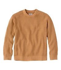 Men's Sunwashed Textured Cotton Sweater, Crewneck