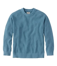 Men's Sunwashed Textured Cotton Sweater, Crewneck