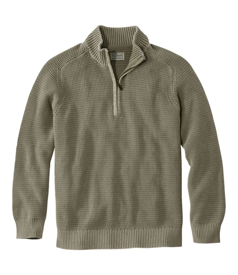 Men's Sunwashed Textured Cotton Sweater