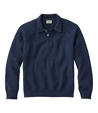 Men's Wicked Soft Cotton/Cashmere Sweater, Rugby Polo